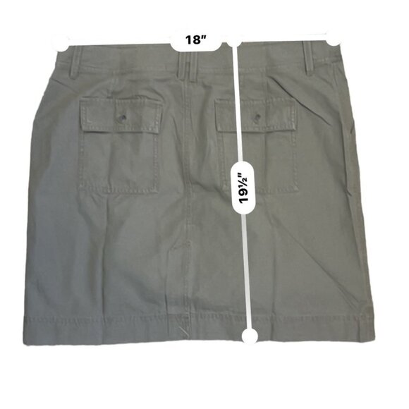 LOFT Olive Green Khaki Cotton Casual‎ Cargo Skirt NWT Size 16 - Picture 5 of 7